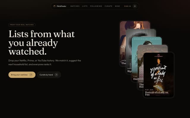 Screenshot of FlickFinder